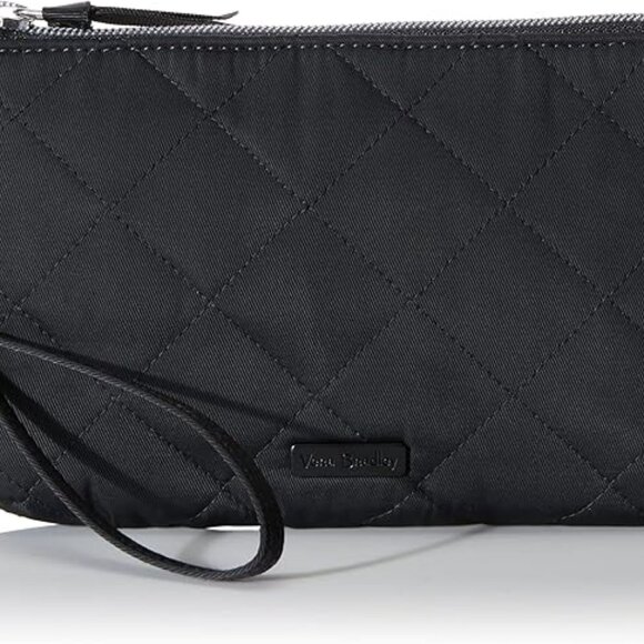 Vera Bradley RFID 3/4 Zip Wristlet – Black Performance Twill – Gunmetal Hardware - Picture 5 of 5